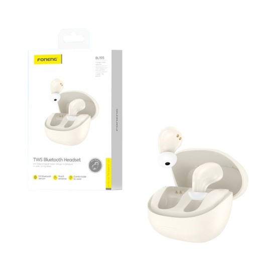 Auriculares True Inalámbricos Foneng BL155 Mini Bean Style Bluetooth 5,3 Bege